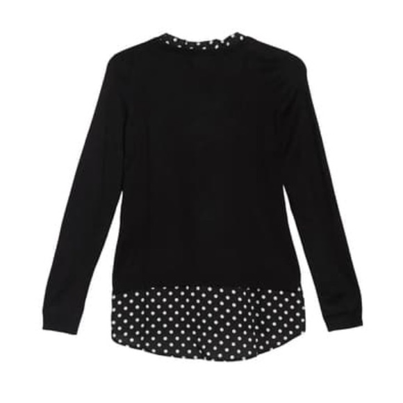 ADRIANNA PAPELL V-neck Twofer Sweater - Picture 3 of 10